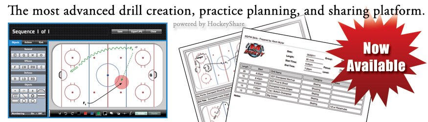 HockeyShare Online Drill Diagrammer & Practice Planner