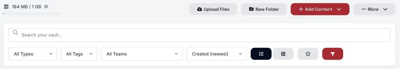 Finding Things: Search, Filters, Favorites & Tags
